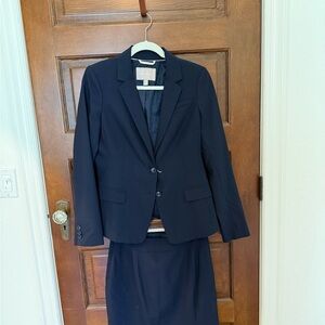J. Crew Navy Blue Blazer with Matching Pencil Skirt